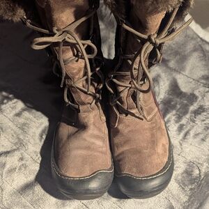 Privo Brown Lace-Up Women's Boots